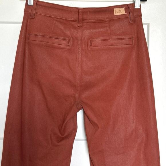 PAIGE Women's Leenah Ankle Patch Pockets Clay Sunset Luxe Coating Size 29 - Picture 8 of 16